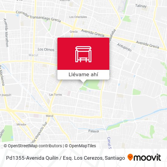 Mapa de Pd1355-Avenida Quilín / Esq. Los Cerezos