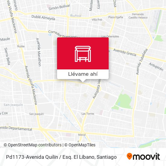 Mapa de Pd1173-Avenida Quilín / Esq. El Líbano
