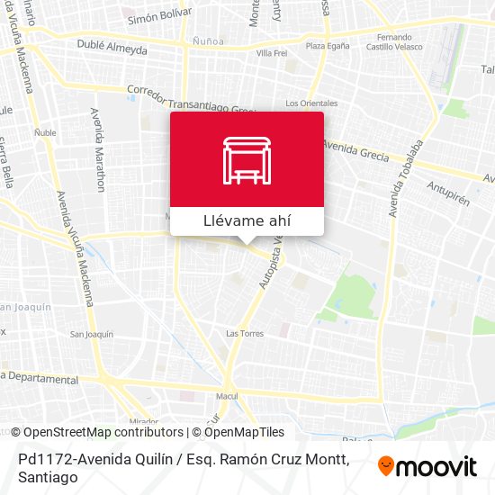 Mapa de Pd1172-Avenida Quilín / Esq. Ramón Cruz Montt