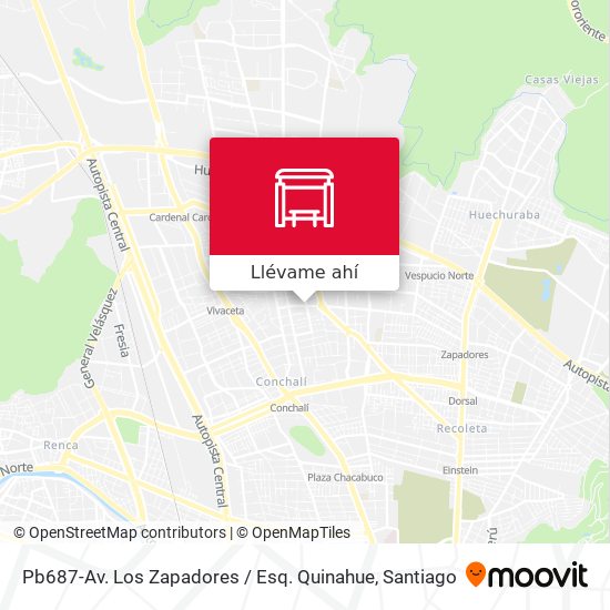 Mapa de Pb687-Av. Los Zapadores / Esq. Quinahue