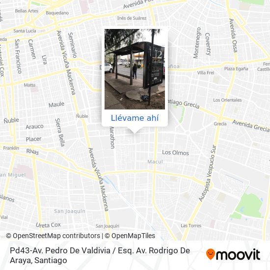 Mapa de Pd43-Av. Pedro De Valdivia / Esq. Av. Rodrigo De Araya