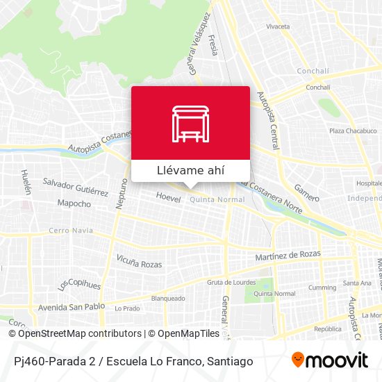 Mapa de Pj460-Parada 2 / Escuela Lo Franco