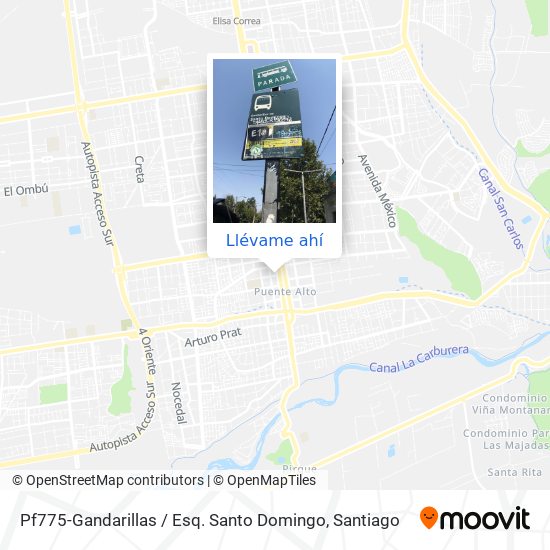Mapa de Pf775-Gandarillas / Esq. Santo Domingo