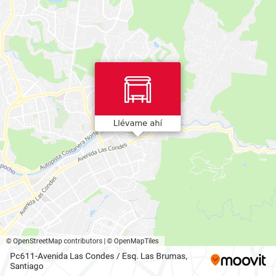 Mapa de Pc611-Avenida Las Condes / Esq. Las Brumas
