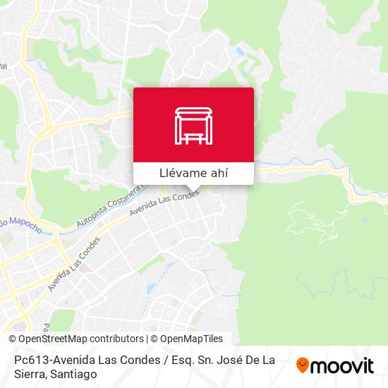 Mapa de Pc613-Avenida Las Condes / Esq. Sn. José De La Sierra