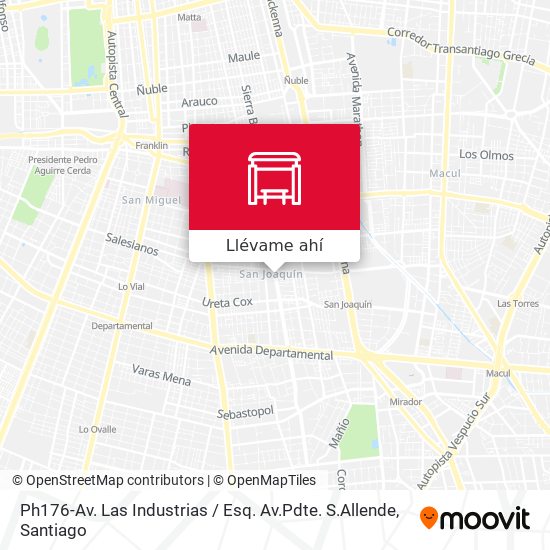 Mapa de Ph176-Av. Las Industrias / Esq. Av.Pdte. S.Allende
