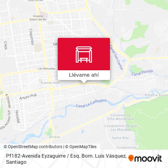 Mapa de Pf182-Avenida Eyzaguirre / Esq. Bom. Luis Vásquez