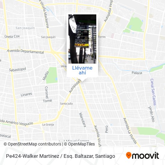 Mapa de Pe424-Walker Martínez / Esq. Baltazar