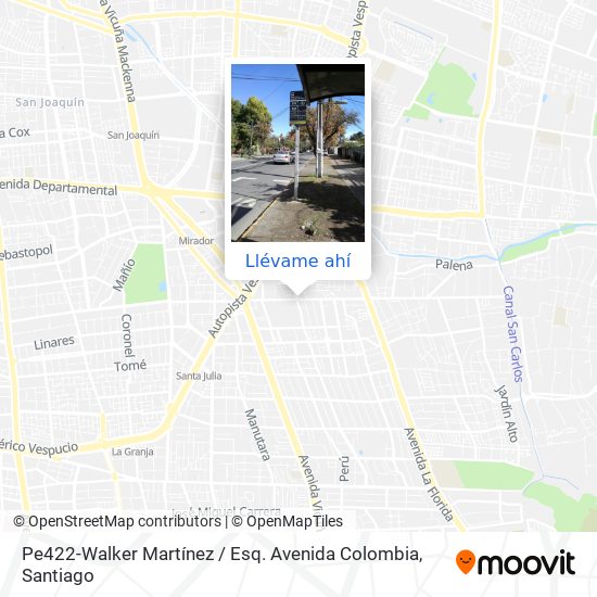 Mapa de Pe422-Walker Martínez / Esq. Avenida Colombia