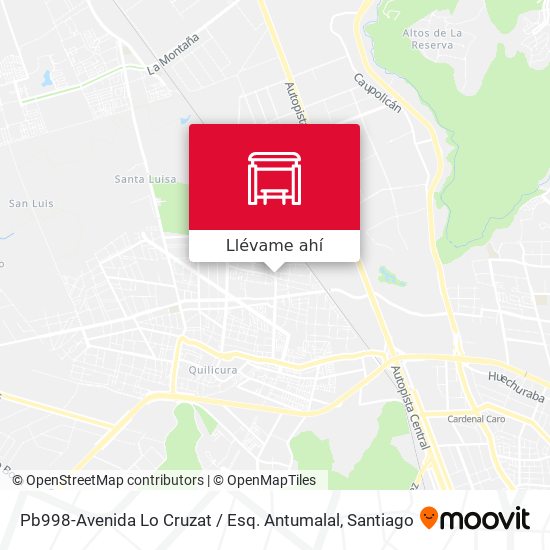 Mapa de Pb998-Avenida Lo Cruzat / Esq. Antumalal