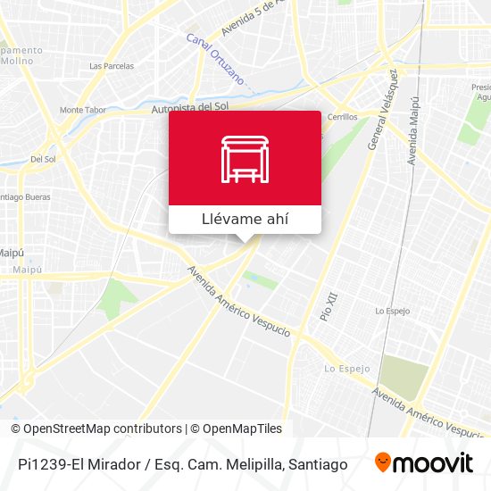Mapa de Pi1239-El Mirador / Esq. Cam. Melipilla