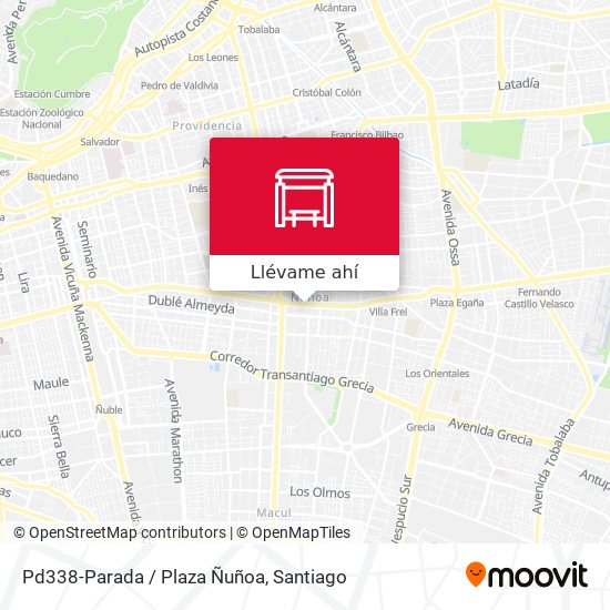 Mapa de Pd338-Parada / Plaza Ñuñoa