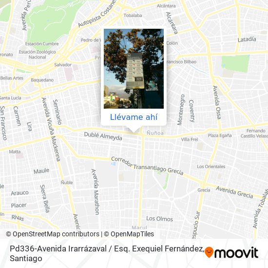 Mapa de Pd336-Avenida Irarrázaval / Esq. Exequiel Fernández