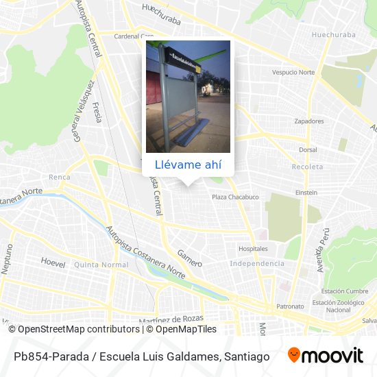 Mapa de Pb854-Parada / Escuela Luis Galdames