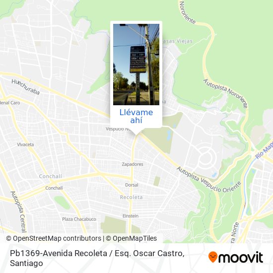 Mapa de Pb1369-Avenida Recoleta / Esq. Oscar Castro