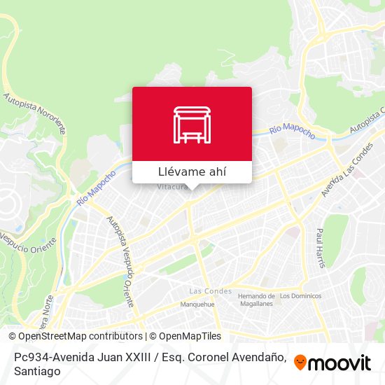 Mapa de Pc934-Avenida Juan XXIII / Esq. Coronel Avendaño