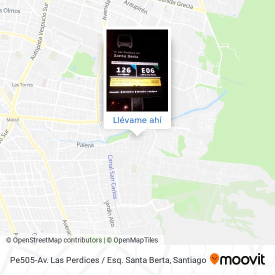 Mapa de Pe505-Av. Las Perdices / Esq. Santa Berta