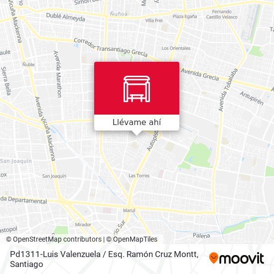 Mapa de Pd1311-Luis Valenzuela / Esq. Ramón Cruz Montt