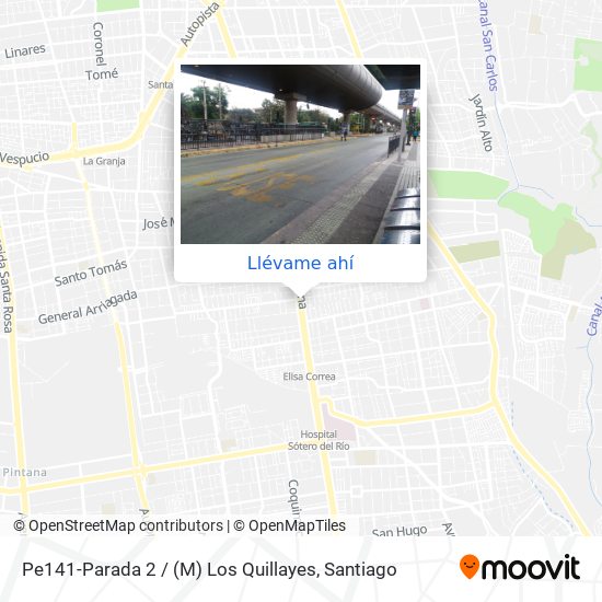 Mapa de Pe141-Parada 2 / (M) Los Quillayes