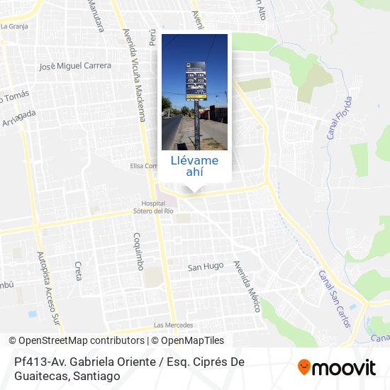 Mapa de Pf413-Av. Gabriela Oriente / Esq. Ciprés De Guaitecas