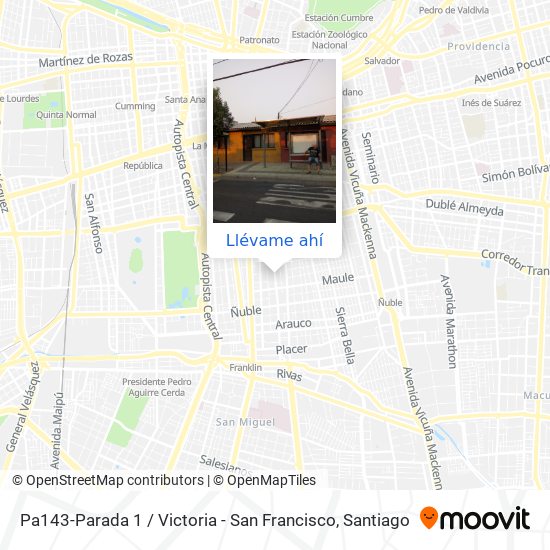 Mapa de Pa143-Parada 1 / Victoria - San Francisco
