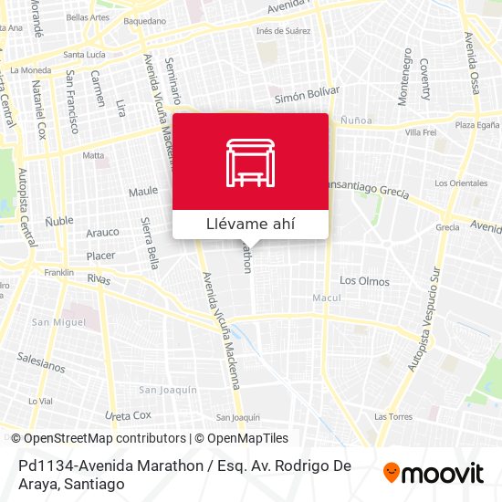 Mapa de Pd1134-Avenida Marathon / Esq. Av. Rodrigo De Araya