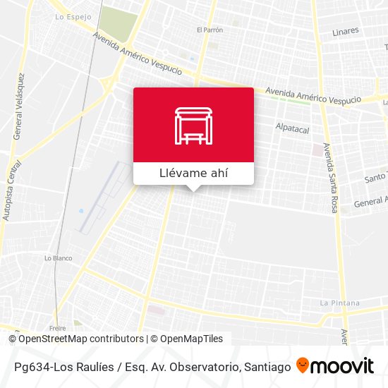 Mapa de Pg634-Los Raulíes / Esq. Av. Observatorio