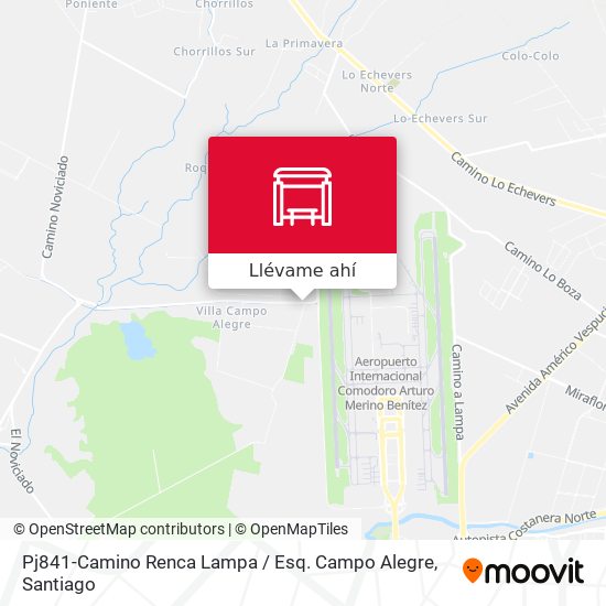 Mapa de Pj841-Camino Renca Lampa / Esq. Campo Alegre