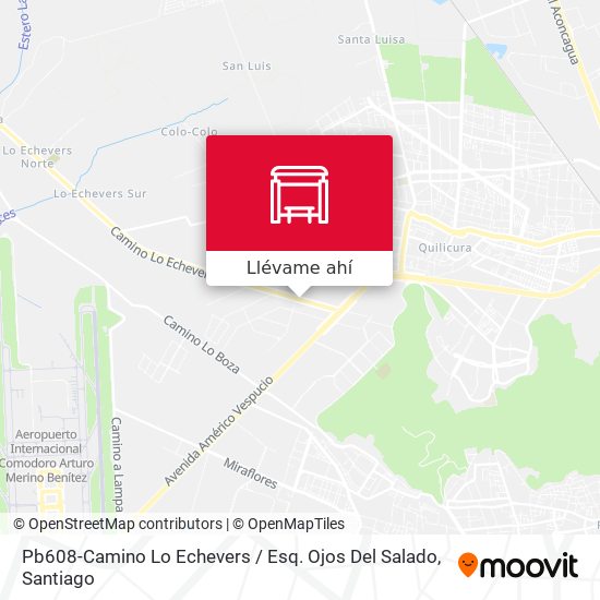Mapa de Pb608-Camino Lo Echevers / Esq. Ojos Del Salado