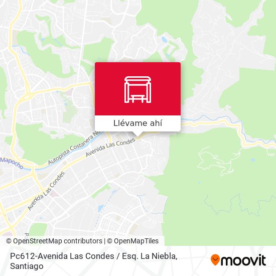 Mapa de Pc612-Avenida Las Condes / Esq. La Niebla