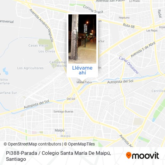 Mapa de Pi388-Parada / Colegio Santa María De Maipú
