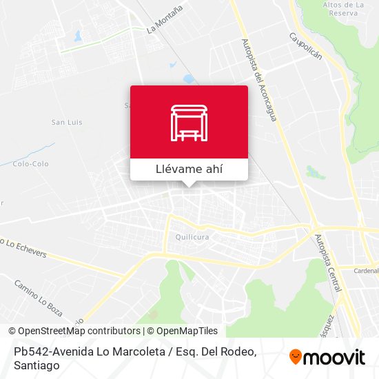 Mapa de Pb542-Avenida Lo Marcoleta / Esq. Del Rodeo