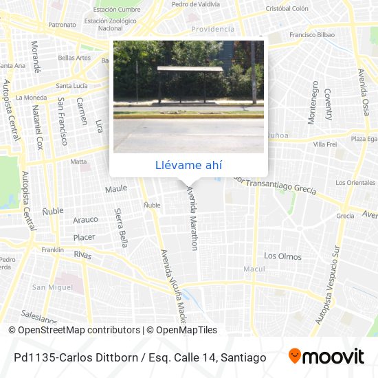 Mapa de Pd1135-Carlos Dittborn / Esq. Calle 14