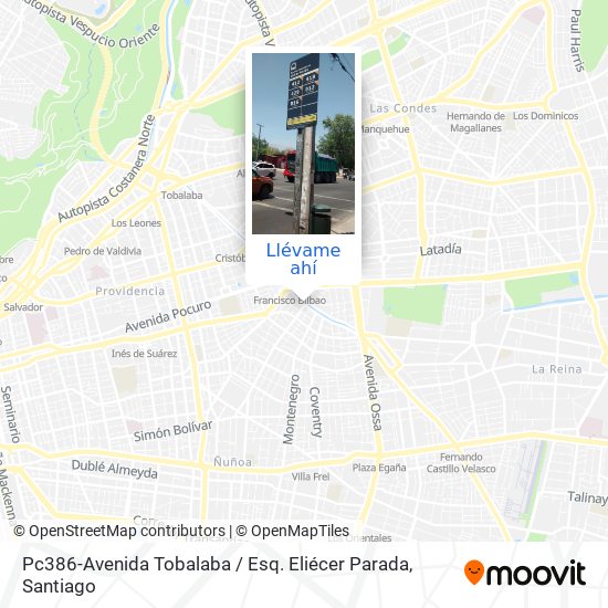 Mapa de Pc386-Avenida Tobalaba / Esq. Eliécer Parada