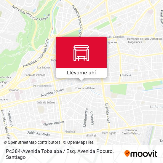 Mapa de Pc384-Avenida Tobalaba / Esq. Avenida Pocuro
