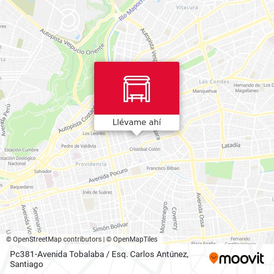 Mapa de Pc381-Avenida Tobalaba / Esq. Carlos Antúnez