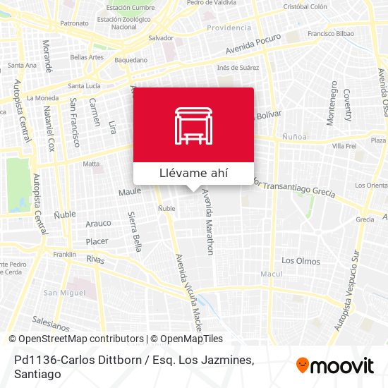 Mapa de Pd1136-Carlos Dittborn / Esq. Los Jazmines