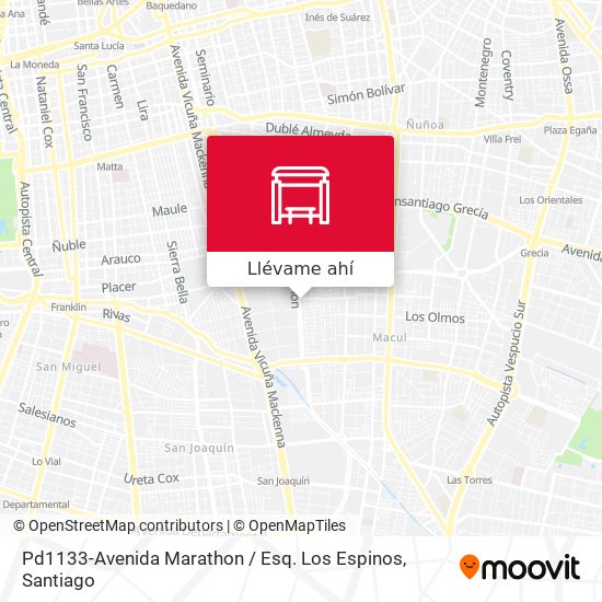 Mapa de Pd1133-Avenida Marathon / Esq. Los Espinos