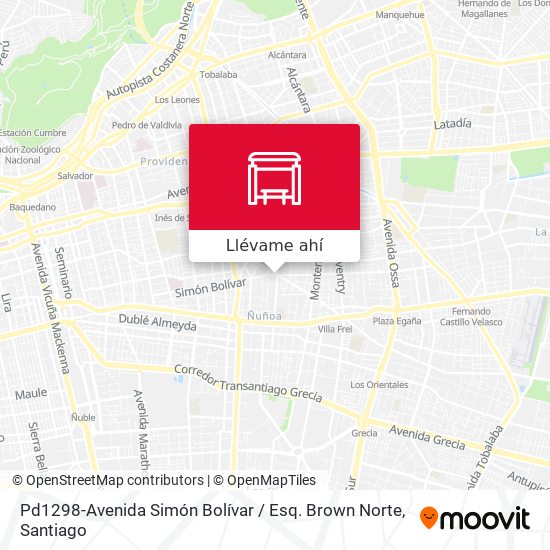 Mapa de Pd1298-Avenida Simón Bolívar / Esq. Brown Norte