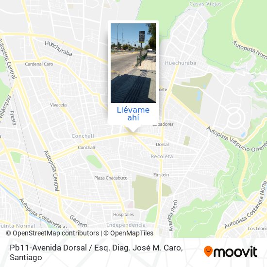 Mapa de Pb11-Avenida Dorsal / Esq. Diag. José M. Caro