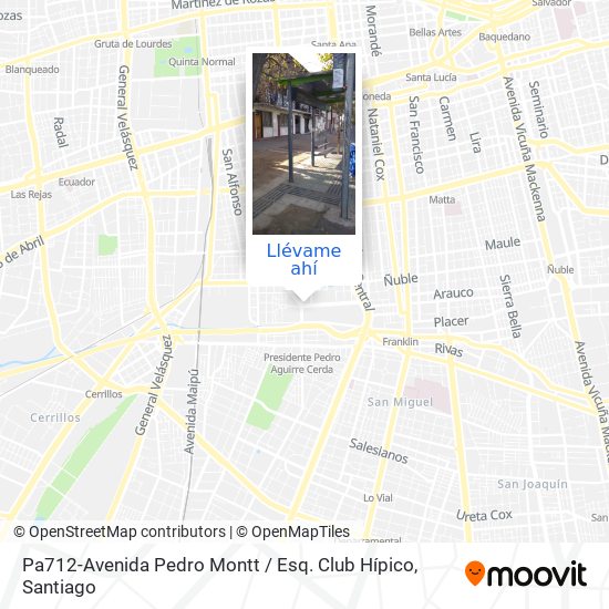 Mapa de Pa712-Avenida Pedro Montt / Esq. Club Hípico