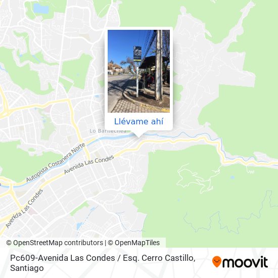 Mapa de Pc609-Avenida Las Condes / Esq. Cerro Castillo