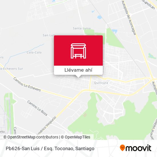 Mapa de Pb626-San Luis / Esq. Toconao
