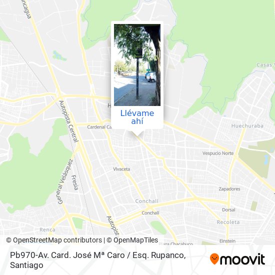 Mapa de Pb970-Av. Card. José Mª Caro / Esq. Rupanco