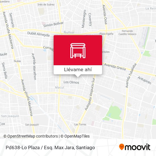 Mapa de Pd638-Lo Plaza / Esq. Max Jara