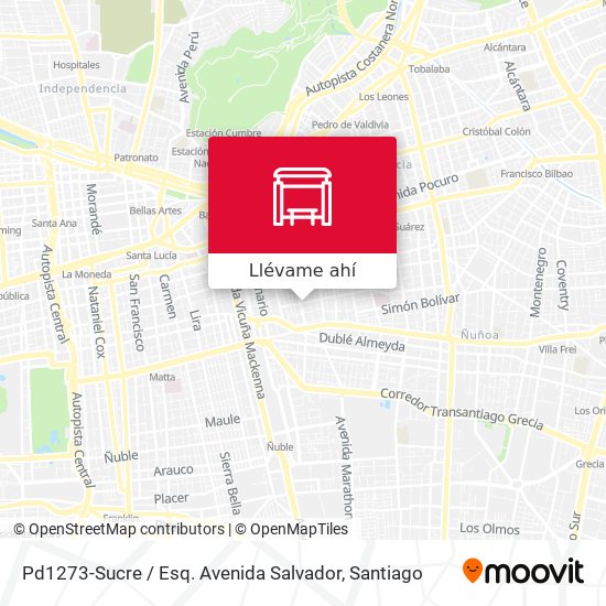 Mapa de Pd1273-Sucre / Esq. Avenida Salvador