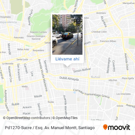 Mapa de Pd1270-Sucre / Esq. Av. Manuel Montt