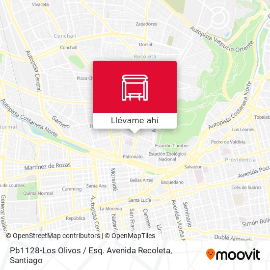 Mapa de Pb1128-Los Olivos / Esq. Avenida Recoleta
