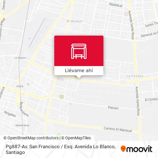 Mapa de Pg887-Av. San Francisco / Esq. Avenida Lo Blanco
