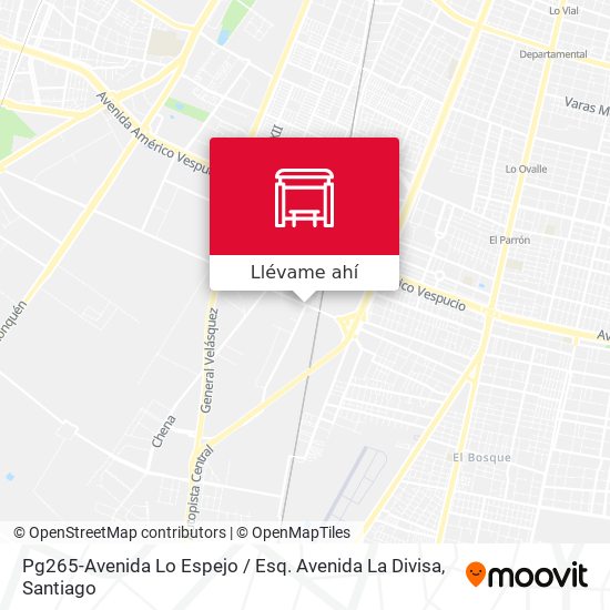 Mapa de Pg265-Avenida Lo Espejo / Esq. Avenida La Divisa